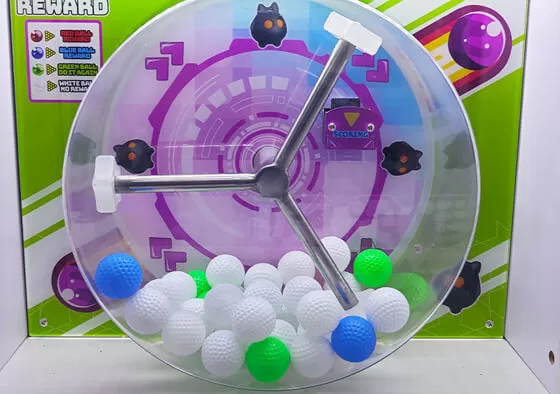1. Classic Lucky Draw: Players insert a coin or token to activate the shaker, with the final ball position determining a prize from a preset prize table.