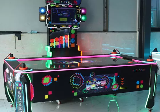 1. Instant Battle, Drop-in Play: No waiting needed. Insert coins to instantly challenge a friend. The system automatically assigns the puck, launching a fast-paced two-player duel where each round las...