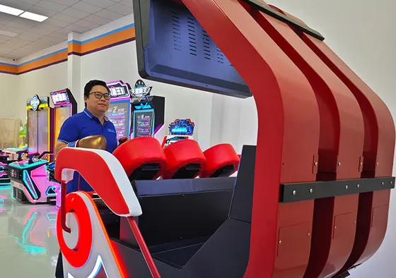 1. Insert a coin or swipe a card to start the game.