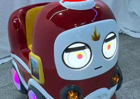 3. Enjoy Heroic Entertainment: The ride begins its gentle rocking motion while the LCD screen plays engaging firefighting animations and heroic music, creating an immersive experience.