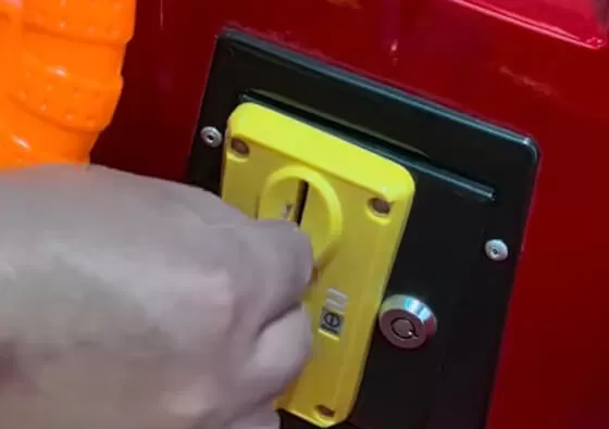 1. Insert Coins to Activate: Simply insert the required number of coins into the acceptor to power on the ride and prepare for the firefighting adventure.
