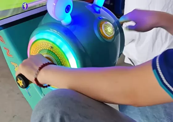 3. Enjoy the Gentle Journey: The ride begins its soothing rocking motion, allowing young riders to enjoy a delightful and imaginative experience.