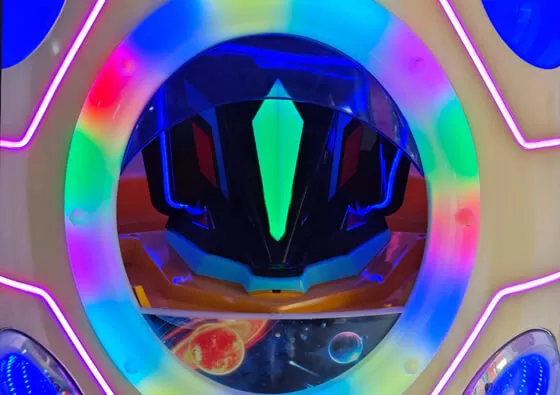 1. Space Mission Adventure: Children embark on an imaginary voyage through the cosmos, piloting their capsule through gentle motion while watching space exploration content on the integrated screen.