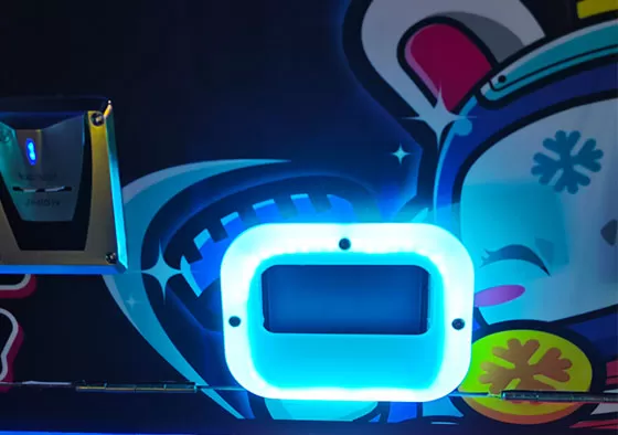 2. Control the Mallet, Attack & Defend: Rotate the handle to move your mallet and shoot the puck into the opponent's goal to score. Defend by sliding your mallet to block shots. Quick rebounds...