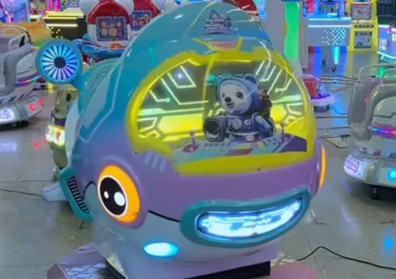 1. Insert Coins to Activate: Simply insert the required number of coins into the acceptor to power on the ride and prepare for launch.