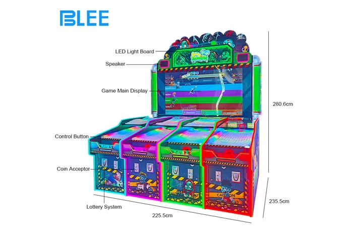 go go zombie 4p arcade redemption game machine supplier