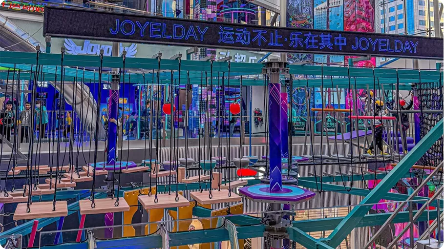 JOYELDAY Sports Indoor Playground: BLEE Create Digital sports technology and high-altitude adventure playground innovation