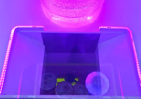 3. Press to Clip & Win: Press the button to release the clip. Successfully grab the prize to win.