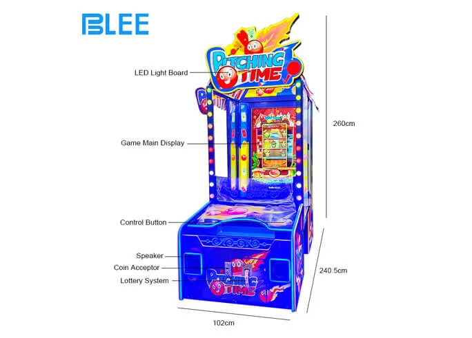 pitching time arcade redemption game machine for sale