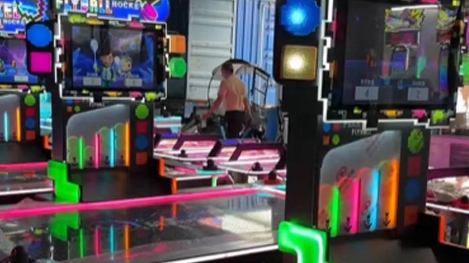 pixel puck air hockey game machine one stop solution factory