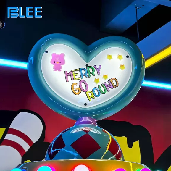 Product Details of ﻿﻿Three-Person Carousel - Dream Unicorn Kids Ride