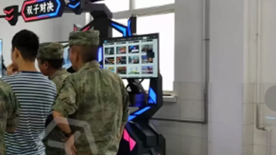 realistic motion two player battle dual screen vr experience system true to life fun driven gameplay for theme park one stop solution company