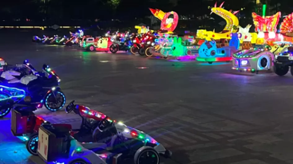 Rotating and Lifting Interstellar Music Spinner Kids Ride One Stop Solution