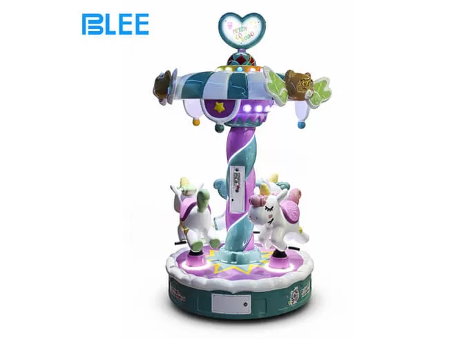 three person carousel dream unicorn kids ride china