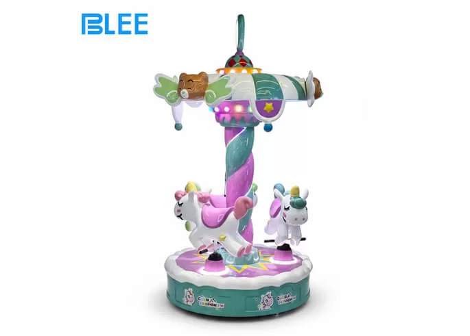 Three-Person Carousel - Dream Unicorn Kids Ride
