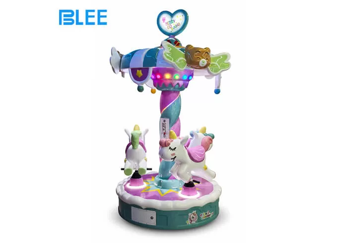 three person carousel dream unicorn kids ride supplier