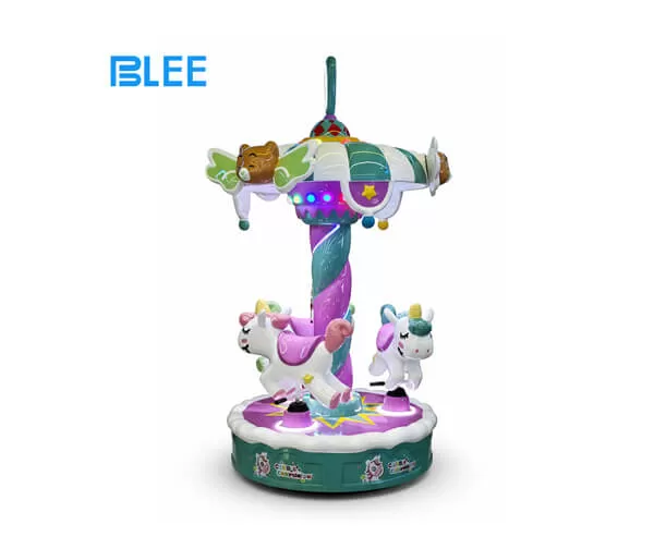 Three-Person Carousel - Dream Unicorn Kids Ride