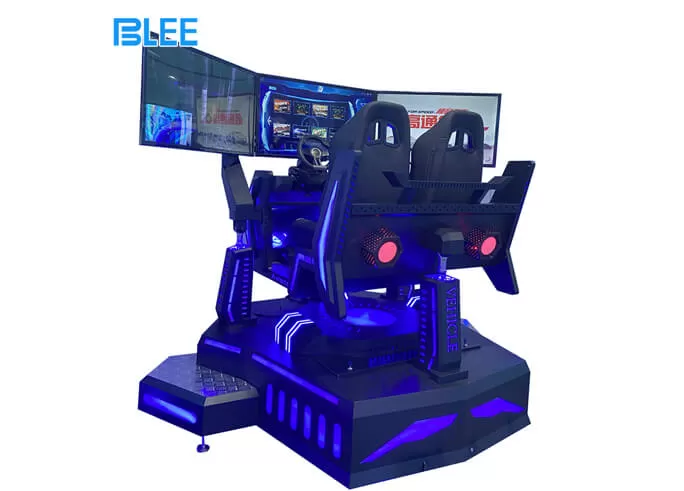 three screen six axis two player racing game vr game machine manufacturer