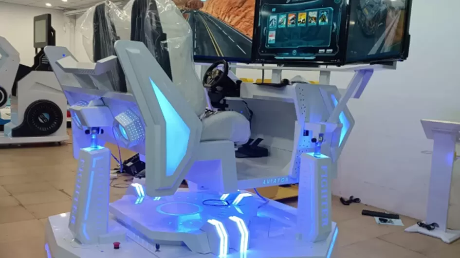 three screen six axis two player racing game vr game machine one stop solution