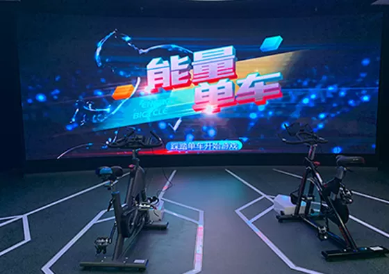 1. Projection: Real-world visuals + terrain-matched resistance.