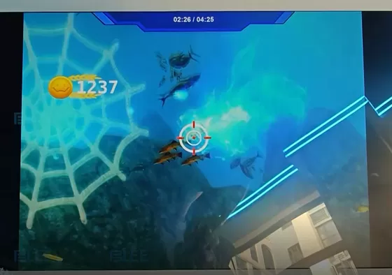 2. Players wear VR glasses and adjust seat straps.