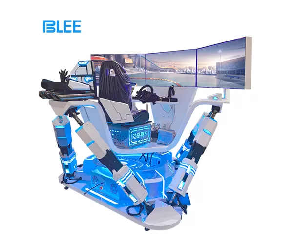 High-Definition Three-Screen Dynamic VR Racing Game Machine