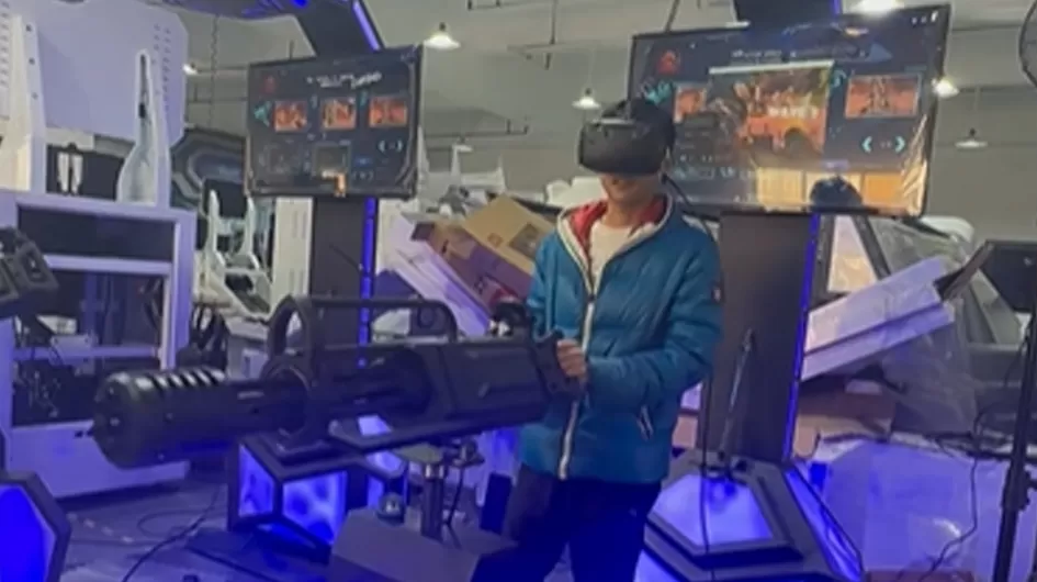 vr gatlin shooting game machine factory