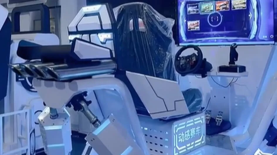 vr three screen six axis racing car vr game machine one stop solution supplier